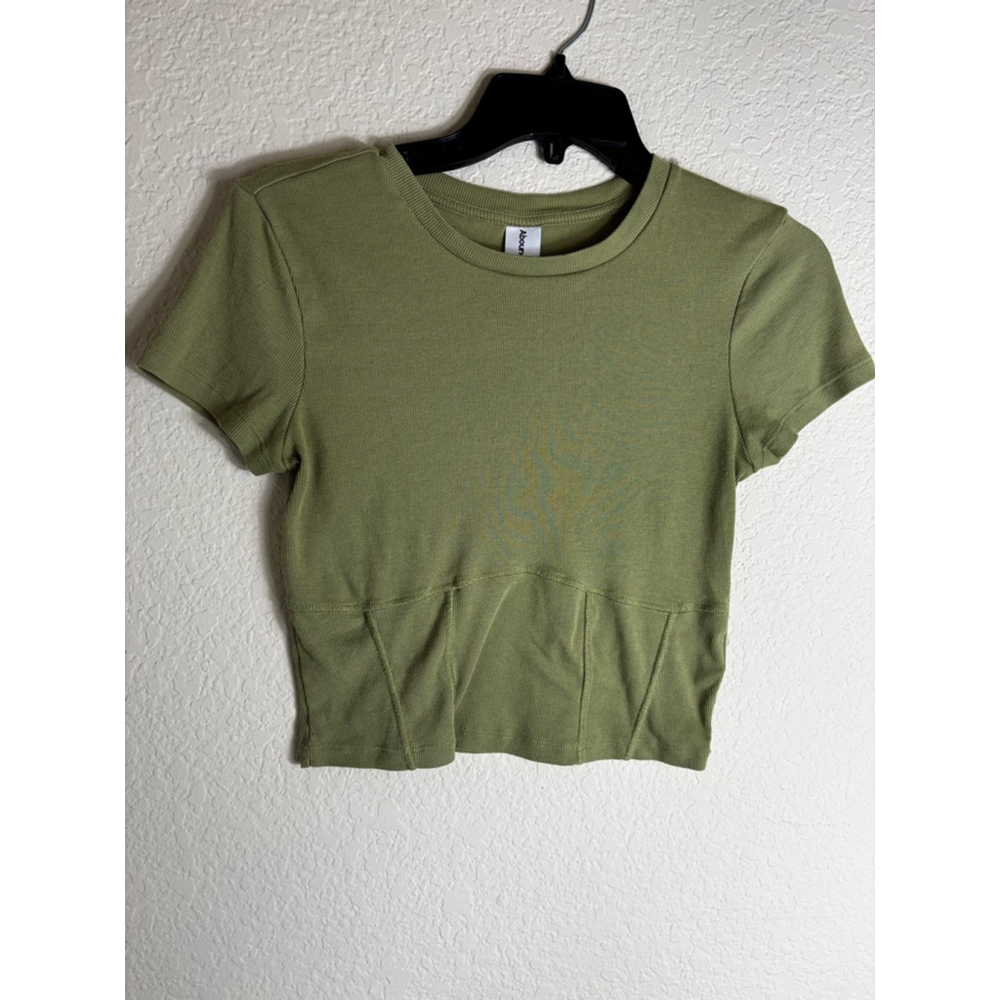 Women's Abound Green Crop Top Size M